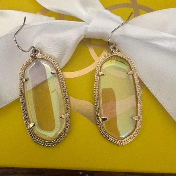 Kendra Scott Gold Iridescent Elle Earrings - Picture 10 of 11